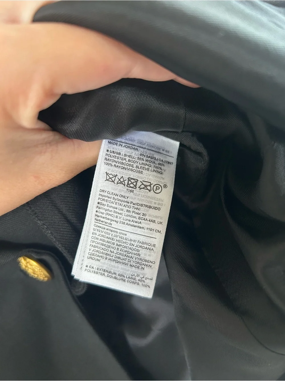 NWT Banana Republic Captain's Blazer Black Size 2